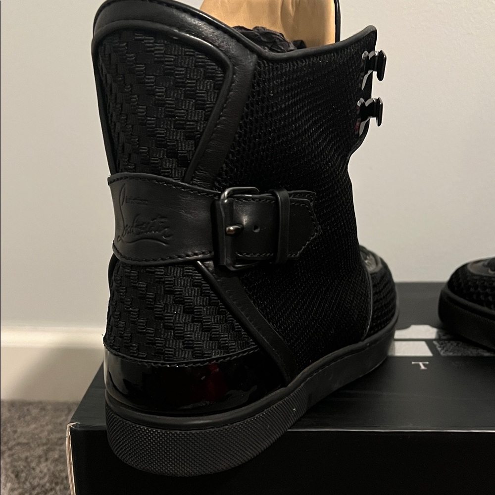 Christian Louboutin Louis Black High-Top Sneakers - Picture 11 of 14